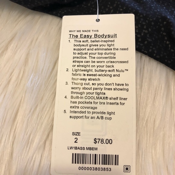 NWT Lululemon The Easy Bodysuit - Picture 5 of 5